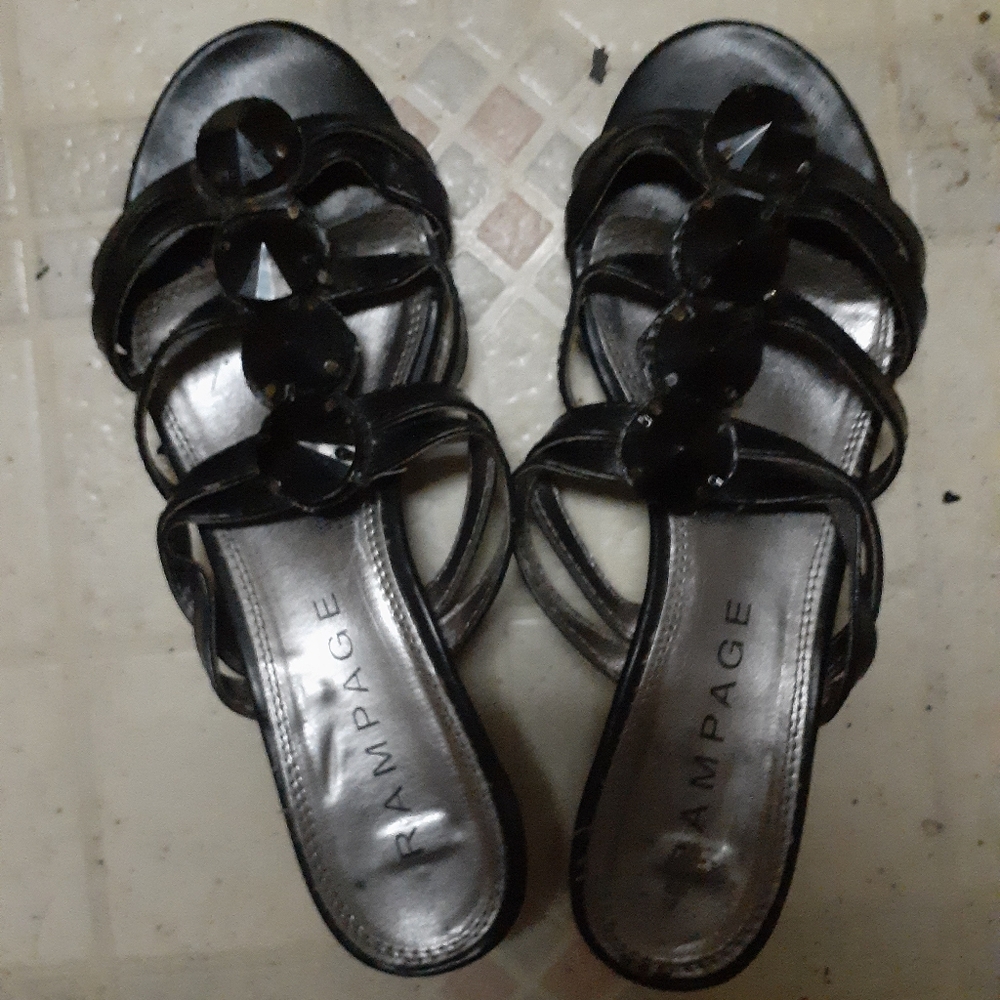 Rampage Black Strappy Women's Sandals